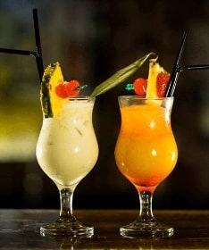 Refreshing cocktails prepared by our team
